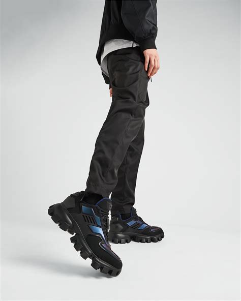 prada cloudbust thunder sneakers black|Prada cloudbust fabric sneakers.